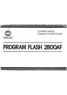 Minolta 2800 AF manual. Camera Instructions.